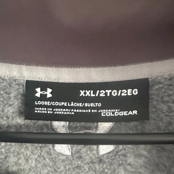 Under Armour Heather Gray Pullover with Chest Pocket - Picture 2 of 4